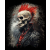 Koszulka Punk czaszka 100% bawełna luźna koszulka, old skull